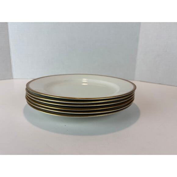 Set of 6 WH Grindley & Co "Marengo" Luncheon Plates – Ivory with Gold Trim - Picture 7 of 10